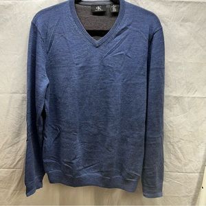 Calvin Klein sweater 100% merino wool navy size medium